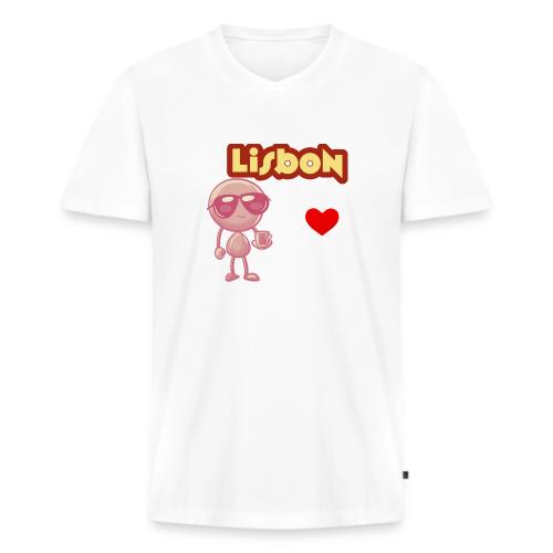 Smoon City_Lisbon - Men's Premium Organic V-Neck T-Shirt