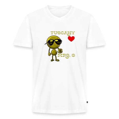 Smoon City_Tuscany Mrs. S - Men's Premium Organic V-Neck T-Shirt