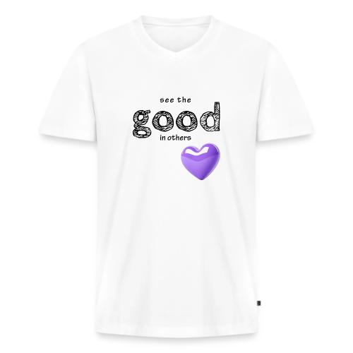 Smoon City_See the Good in Others - Men's Premium Organic V-Neck T-Shirt
