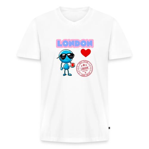 Smoon City_London - Men's Premium Organic V-Neck T-Shirt