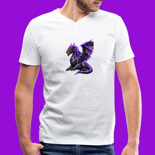 Neon Dragon at Rest - Men's Premium Organic V-Neck T-Shirt