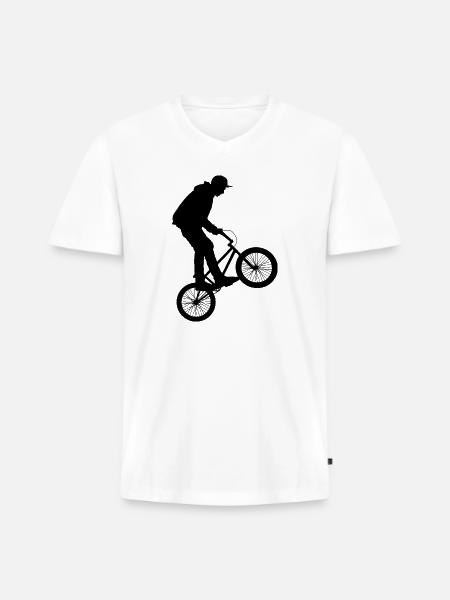 design BMX black - Men's Premium Organic V-Neck T-Shirt - white