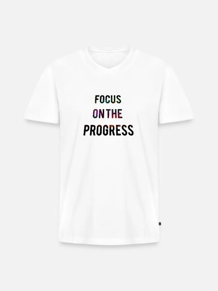 Motivational quotes - Men's Premium Organic V-Neck T-Shirt - white
