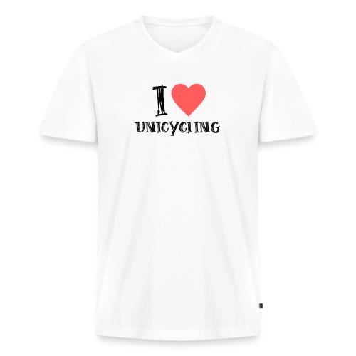 I Love Unicycling / Balance Mode Activated - Men's Premium Organic V-Neck T-Shirt