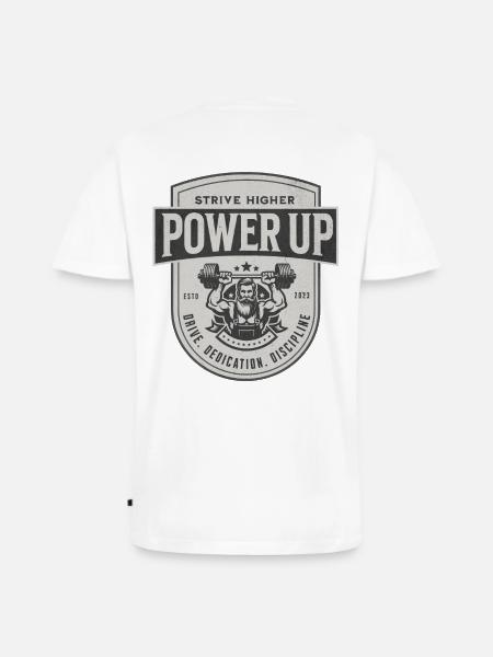 STRIVE HIGHER . - Men's Premium Organic V-Neck T-Shirt - white