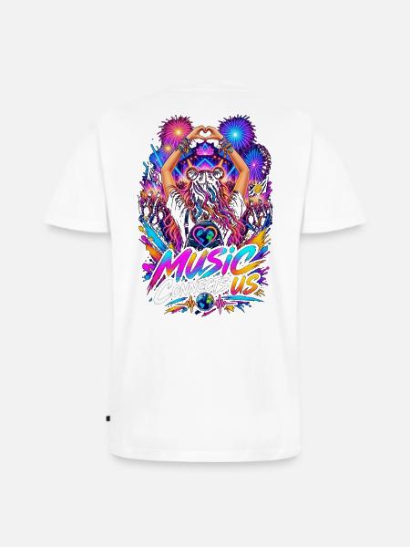 Music Connects Us - Men's Premium Organic V-Neck T-Shirt - white