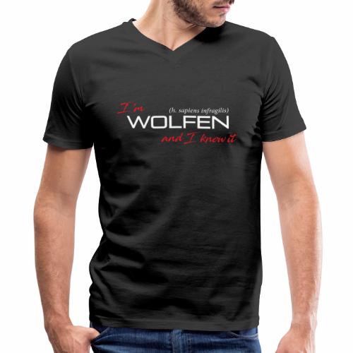 Wolfen Atitude on Dark - Men's V-Neck T-Shirt by Canvas