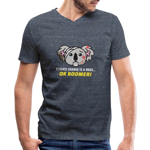 BOOMER: CLIMATE CHANGE IS A HOAX.. SAVE OUR KOALAS - Men's V-Neck T-Shirt by Canvas