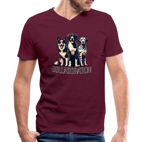 Collaboration - Men's V-Neck T-Shirt by Bella + Canvas