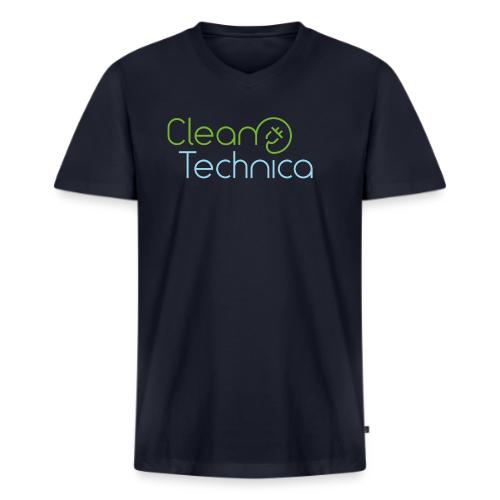 CleanTechnica Logo 2 - Men's Premium Organic V-Neck T-Shirt
