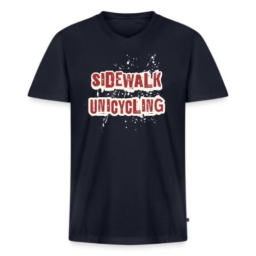 SIDEWALK UNICYCLING - Men's Premium Organic V-Neck T-Shirt