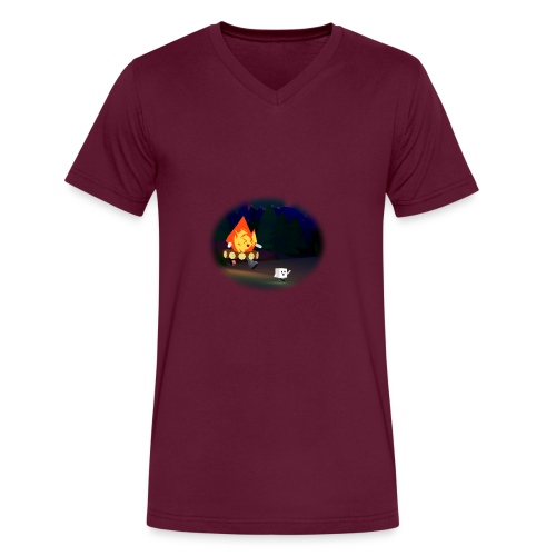 'Round the Campfire - Men's V-Neck T-Shirt by Canvas