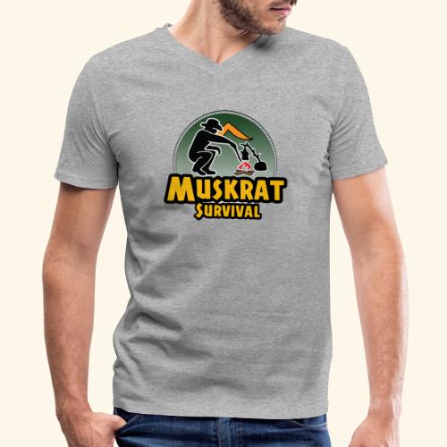 Muskrat round logo - Men's V-Neck T-Shirt by Canvas