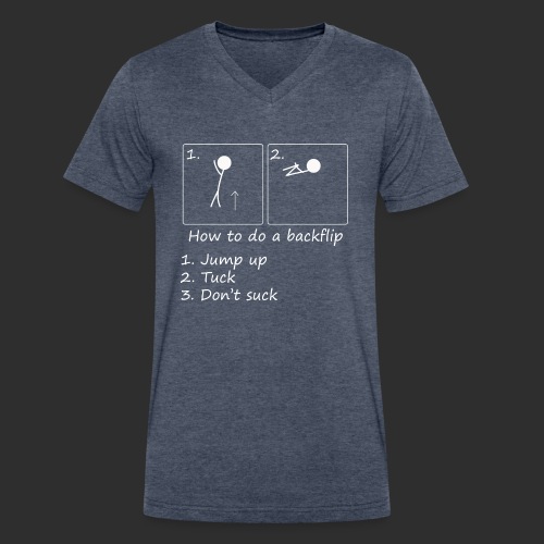 How to backflip (Inverted) - Men's V-Neck T-Shirt by Canvas