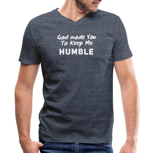 Christian humility (white) - Men's V-Neck T-Shirt by Bella + Canvas