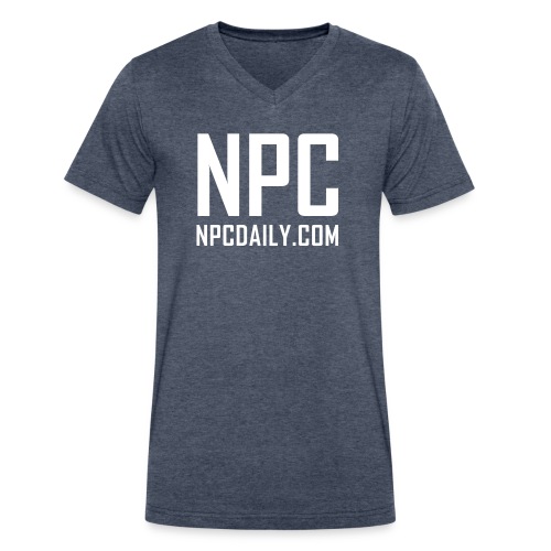 N P C with site - Men's V-Neck T-Shirt by Canvas