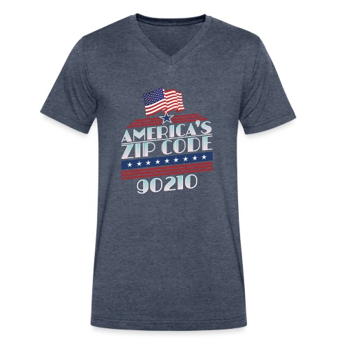 90210 Americas ZipCode Merchandise - Men's V-Neck T-Shirt by Canvas