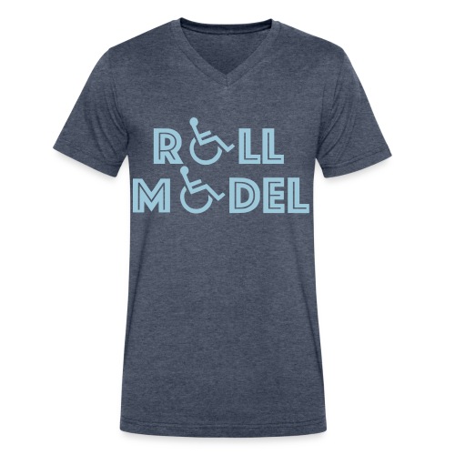 Every wheelchair users is a Roll Model - Men's V-Neck T-Shirt by Canvas
