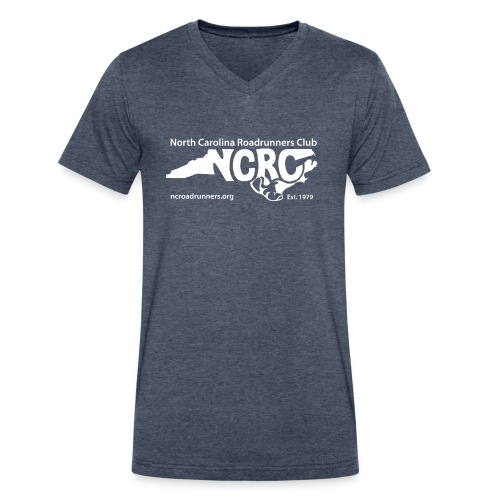 NCRC White Logo1 - Men's V-Neck T-Shirt by Canvas