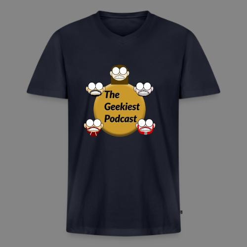 The Geekiest Podcast Logo - Men's Premium Organic V-Neck T-Shirt