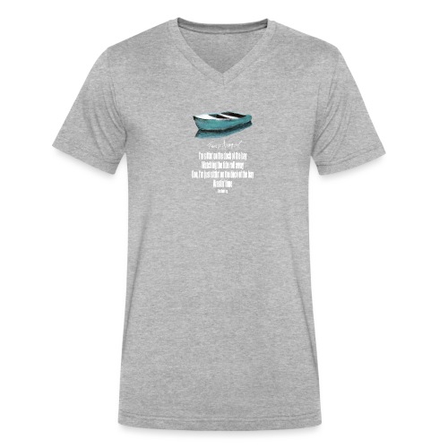 Blue Boat Tshirt designOt - Men's V-Neck T-Shirt by Canvas