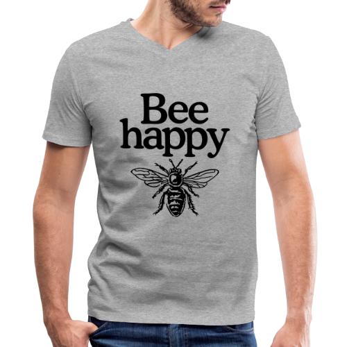 Bee happy Beekeeper Beekeeping - Men's V-Neck T-Shirt by Canvas