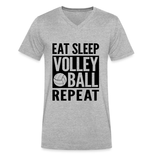 Eat Sleep Volleyball Repeat - Men's V-Neck T-Shirt by Canvas