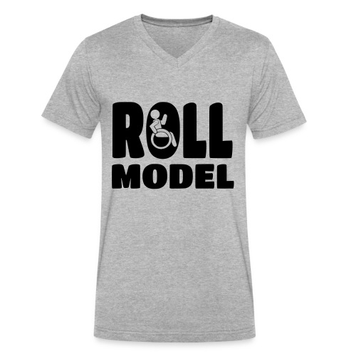Wheelchair Roll model - Men's V-Neck T-Shirt by Canvas