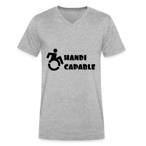 I am handicable with my wheelchair - Men's V-Neck T-Shirt by Canvas