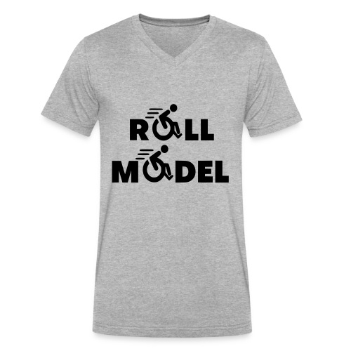 Every wheelchair user is a roll model - Men's V-Neck T-Shirt by Canvas