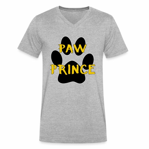 Paw Prince Funny Pet Footprint Animal Lover Pun - Men's V-Neck T-Shirt by Canvas