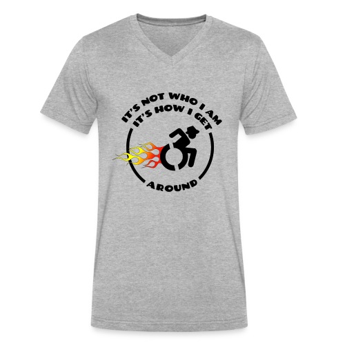 Not who i am, how i get around with my wheelchair - Men's V-Neck T-Shirt by Canvas
