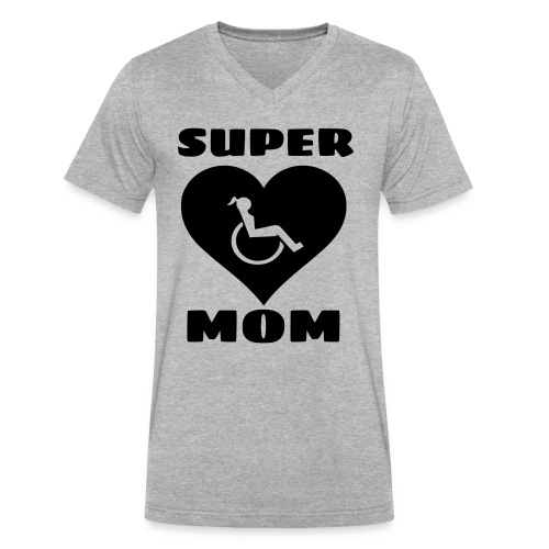 Super wheelchair mom, super mama - Men's V-Neck T-Shirt by Canvas