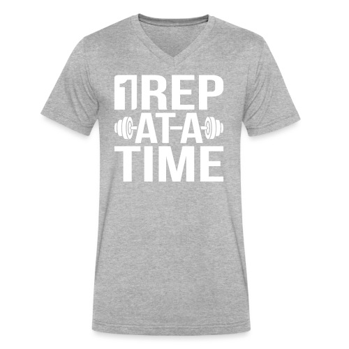 1Rep at a Time - Men's V-Neck T-Shirt by Canvas
