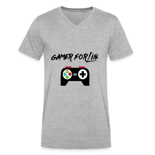 gamer for life1 - Men's V-Neck T-Shirt by Canvas