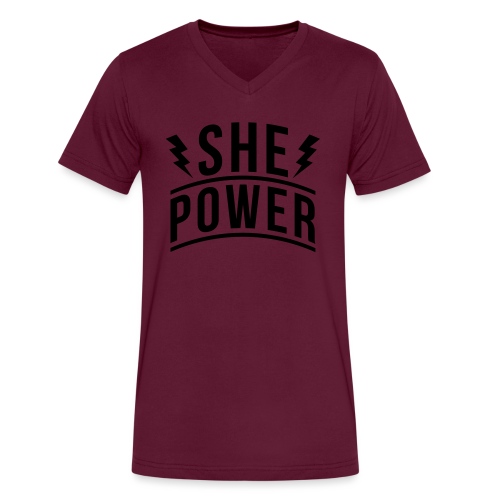 She Power - Men's V-Neck T-Shirt by Canvas