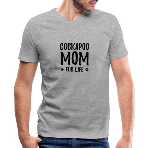 Dog Mom Fur Life Cockapoo Mom - Men's V-Neck T-Shirt by Canvas
