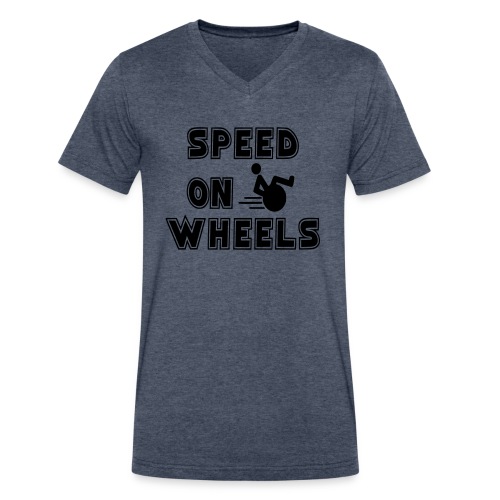 Speed on wheels for real fast wheelchair users - Men's V-Neck T-Shirt by Canvas