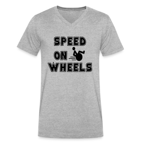 Speed on wheels for real fast wheelchair users - Men's V-Neck T-Shirt by Canvas