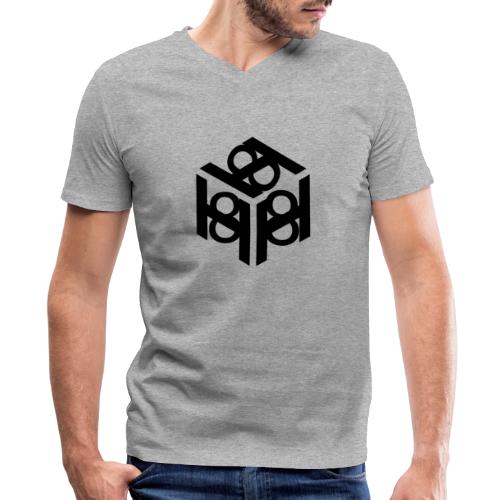 H 8 box logo design - Men's V-Neck T-Shirt by Canvas