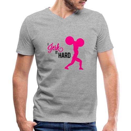Hard Jerk - Men's V-Neck T-Shirt by Canvas