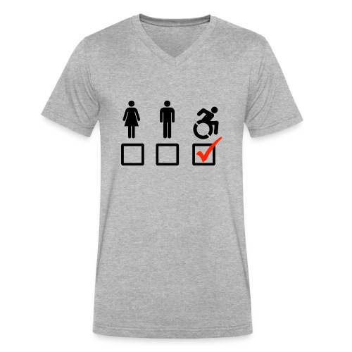 A wheelchair user is also suitable - Men's V-Neck T-Shirt by Canvas
