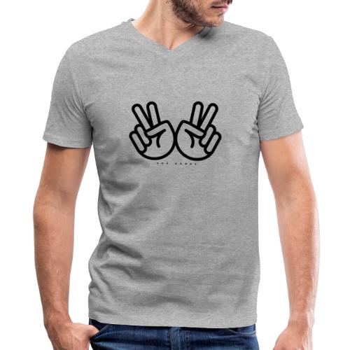 Increase The Peace (Dark) - Men's V-Neck T-Shirt by Canvas