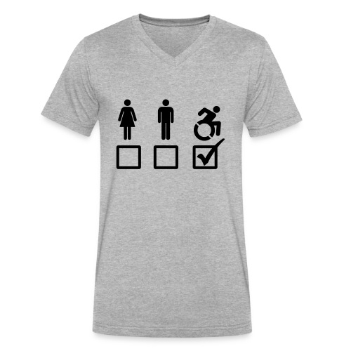 A wheelchair user is also suitable - Men's V-Neck T-Shirt by Canvas