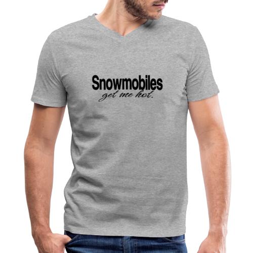 Snowmobiles Get Me Hot - Men's V-Neck T-Shirt by Canvas