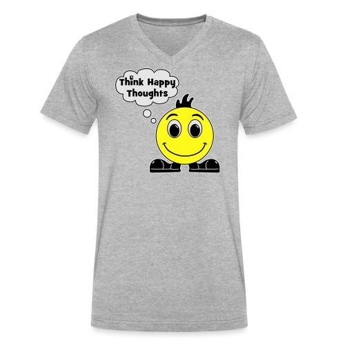 Think Happy Thoughts - Men's V-Neck T-Shirt by Canvas