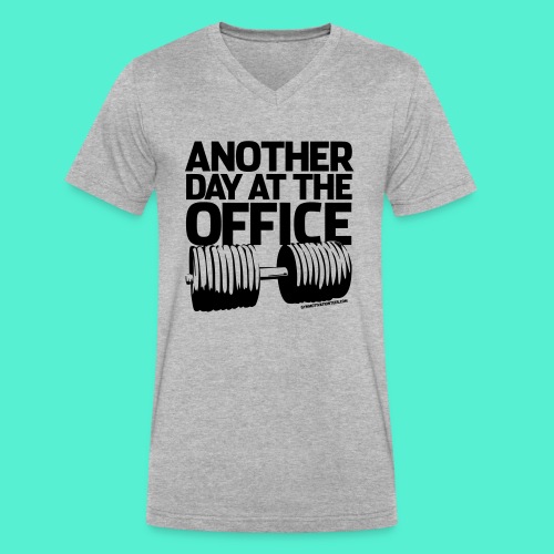 Another Day at the Office - Gym Motivation - Men's V-Neck T-Shirt by Canvas