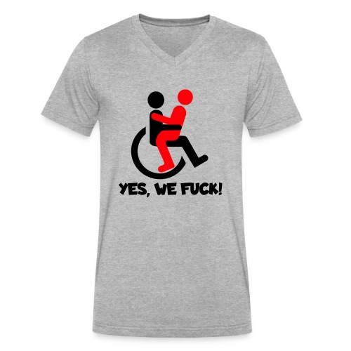 Yes, wheelchair users also fuck - Men's V-Neck T-Shirt by Canvas