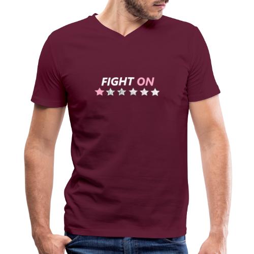 Fight On (White font) - Men's V-Neck T-Shirt by Canvas