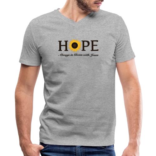 Hope Always in Bloom with Jesus Shirt – Christian - Men's V-Neck T-Shirt by Bella + Canvas